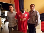 Mister Paladin e il presidente Del Longo presentano la nuova maglia Mister Paladin e il presidente Del Longo presentano la nuova maglia